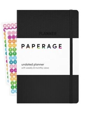 PAPERAGE Undated Weekly & Monthly Hardcover Planner